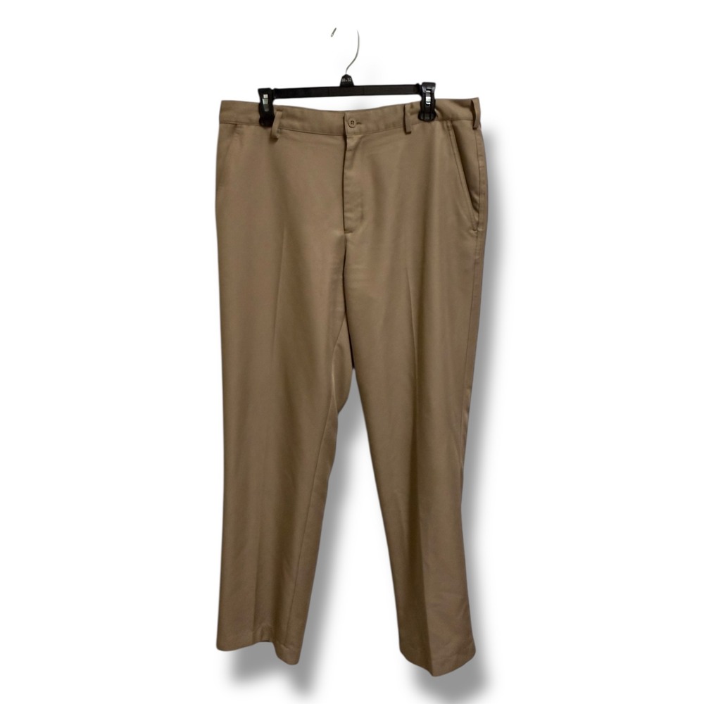 Nike Golf Dri-FIT Mens Khaki Tan Flat Front Performance Pants 34x34 407193-235